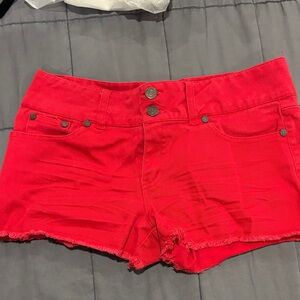 Refuge High Waist Red Women's Shorts